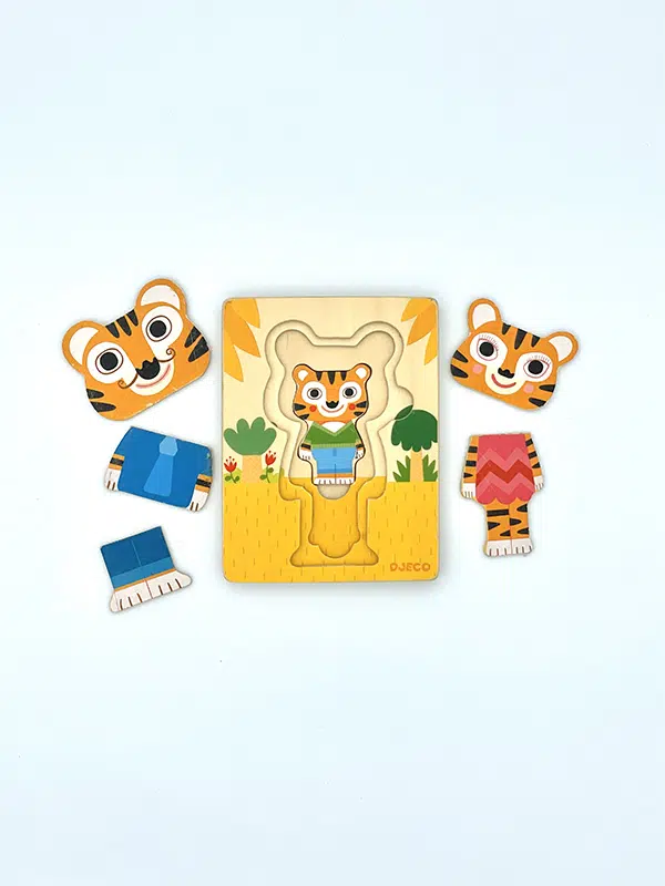 Puzzle 3 niveaux Tiger family
